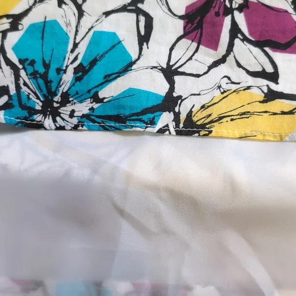 Cotton Floral Sleeveless Dress - Multicolor by Jones Studio Size 10 - Picture 11 of 12